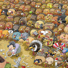 Chaos at Turkey Farm Jigsaw Puzzle - Chaos no.3 (1000 Pieces)