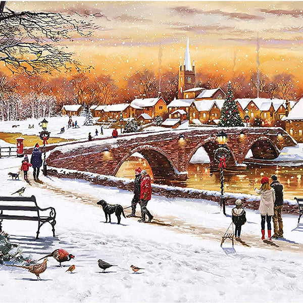 Otter House Winter Sunset Jigsaw Puzzle (1000 Pieces)