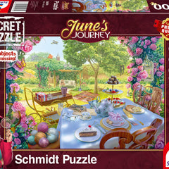 Schmidt June's Journey Tea in the Garden Jigsaw Puzzle (1000 Pieces)
