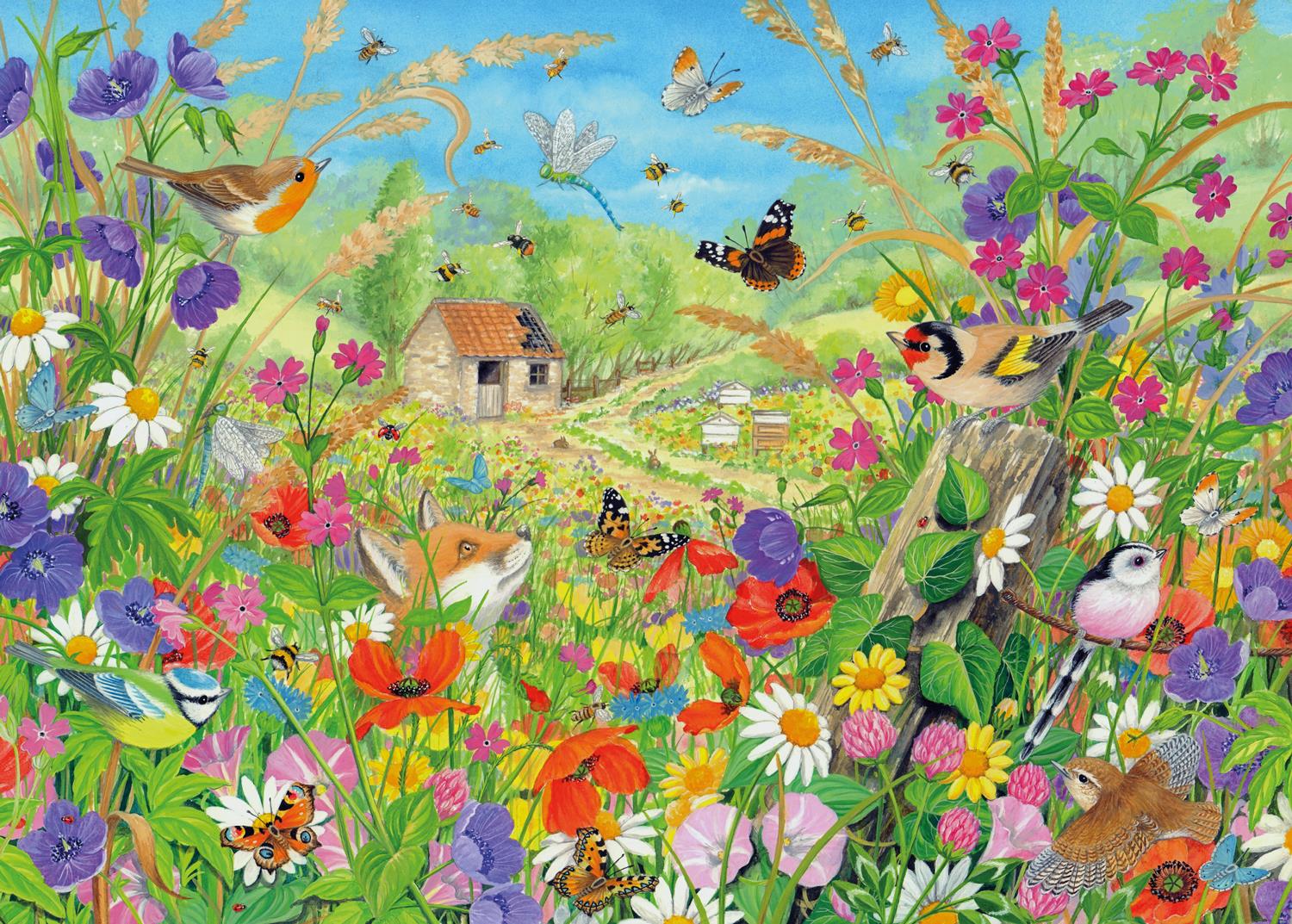 Otter House Wildlife Meadow (The British Bee Charity) Jigsaw Puzzle (1000 Pieces)