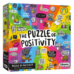 Gibsons Puzzle of Positivity White Logo Jigsaw Puzzle (1000 Pieces)