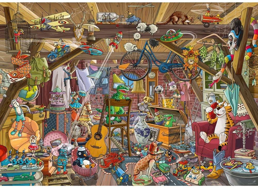 Heye Triangular In The Attic, Tanck Jigsaw Puzzle (1000 Pieces)