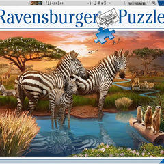 Ravensburger Zebras at The Waterhole Jigsaw Puzzle (500 Pieces)