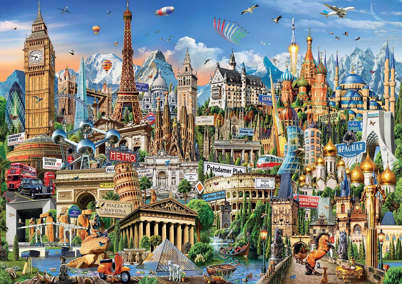 Educa Europe Landmarks Jigsaw Puzzle (2000 Pieces)