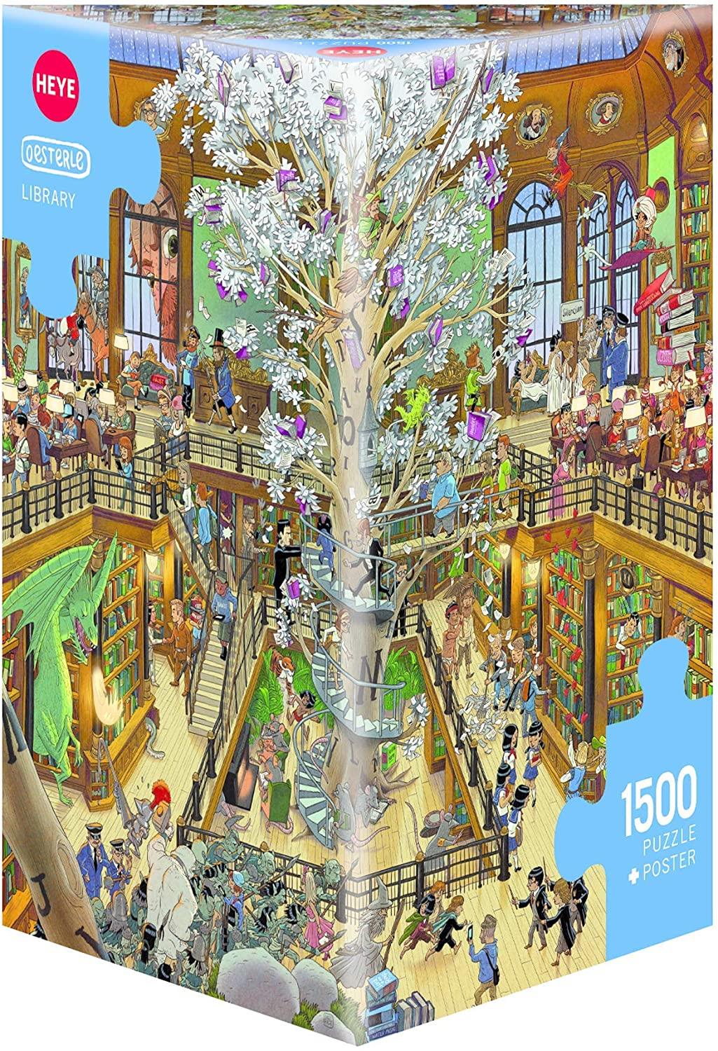 Heye Triangular Library, Oesterle Jigsaw Puzzle(1500 Pieces)