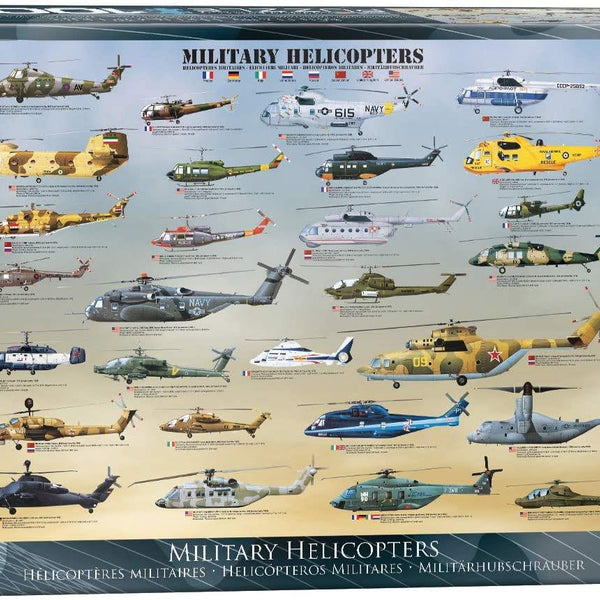 Eurographics Military Helicopters Jigsaw Puzzle (1000 Pieces)