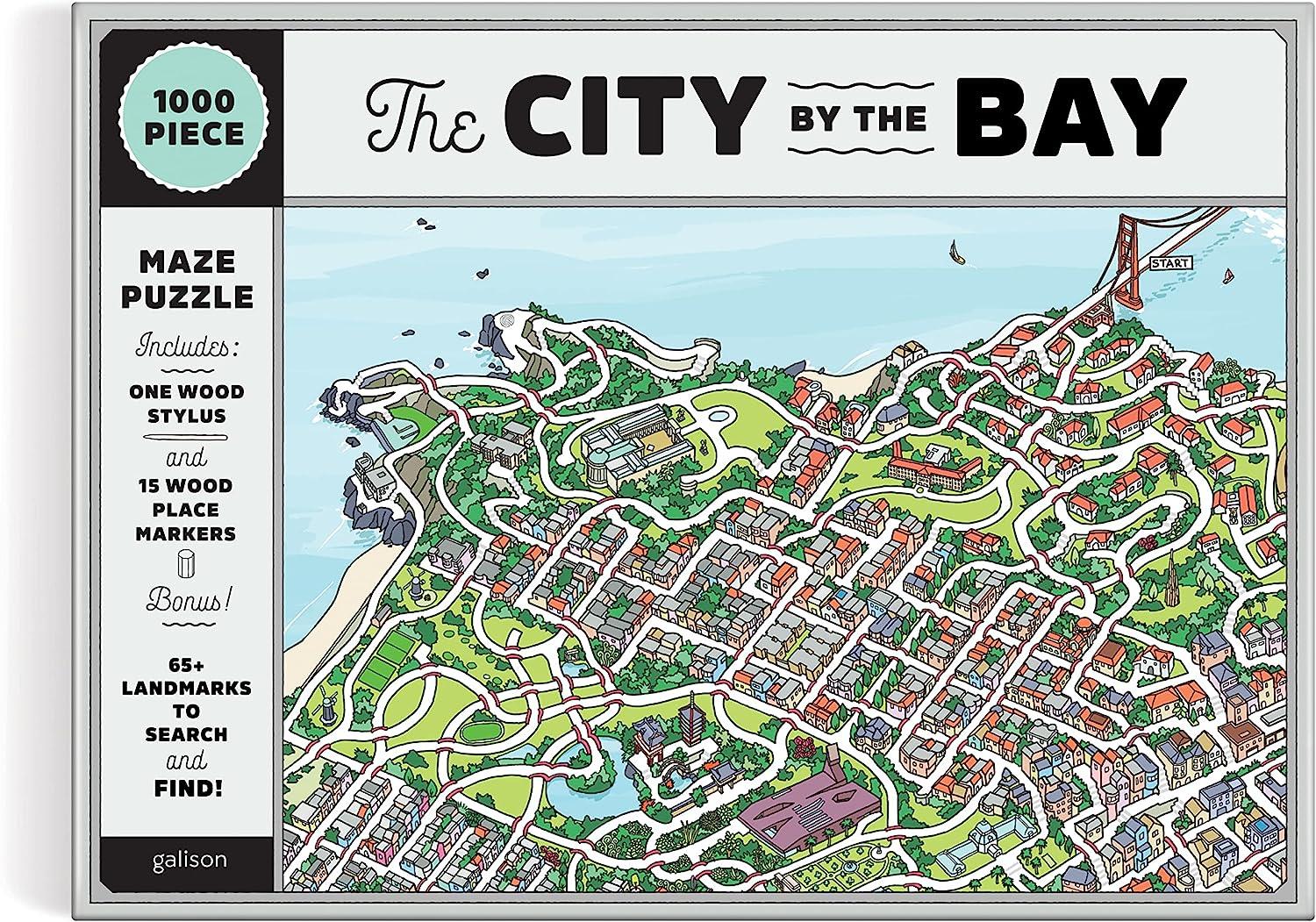 Galison The City By the Bay Maze Jigsaw Puzzle (1000 Pieces)
