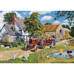 Gibsons The Farmer's Round Jigsaw Puzzle (4 x 500 Pieces)