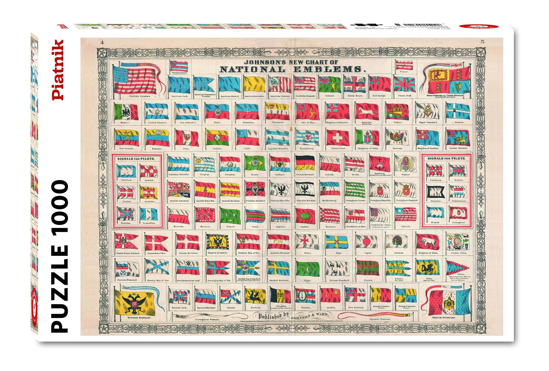 Piatnik National Flags Jigsaw Puzzle (1000 Pieces)