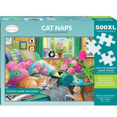 Otter House Cat Naps  Jigsaw Puzzle (500 XL Extra Large Pieces)