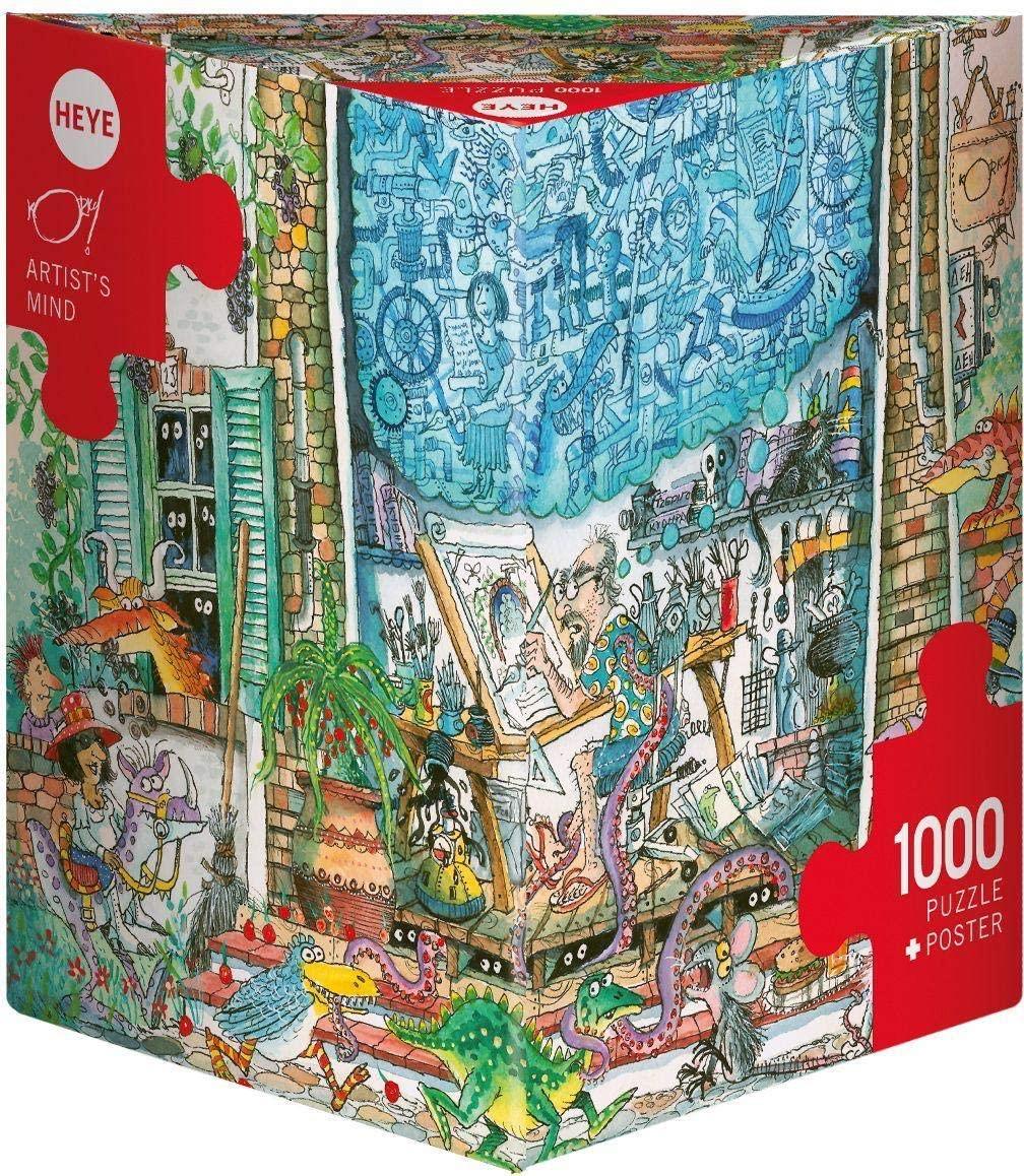 Heye Triangular Artist's Mind, Korky Paul Jigsaw Puzzle (1000 Pieces)