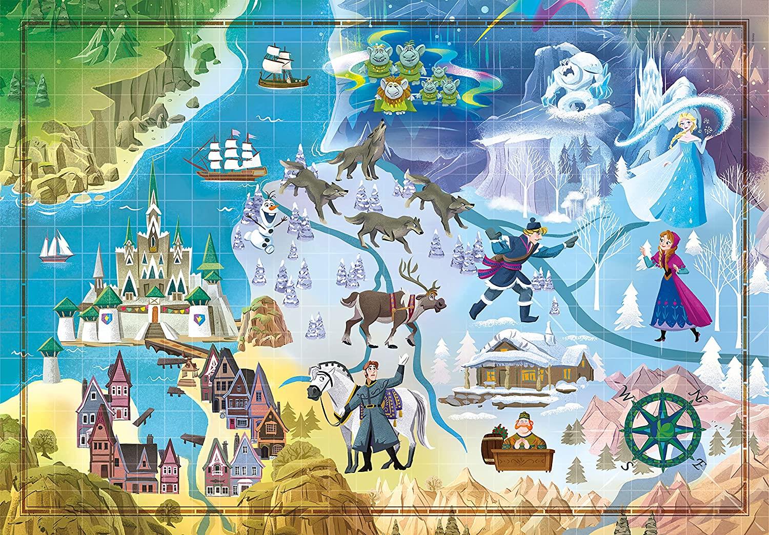 Clementoni Disney Maps Frozen Jigsaw Puzzle (1000 Pieces)