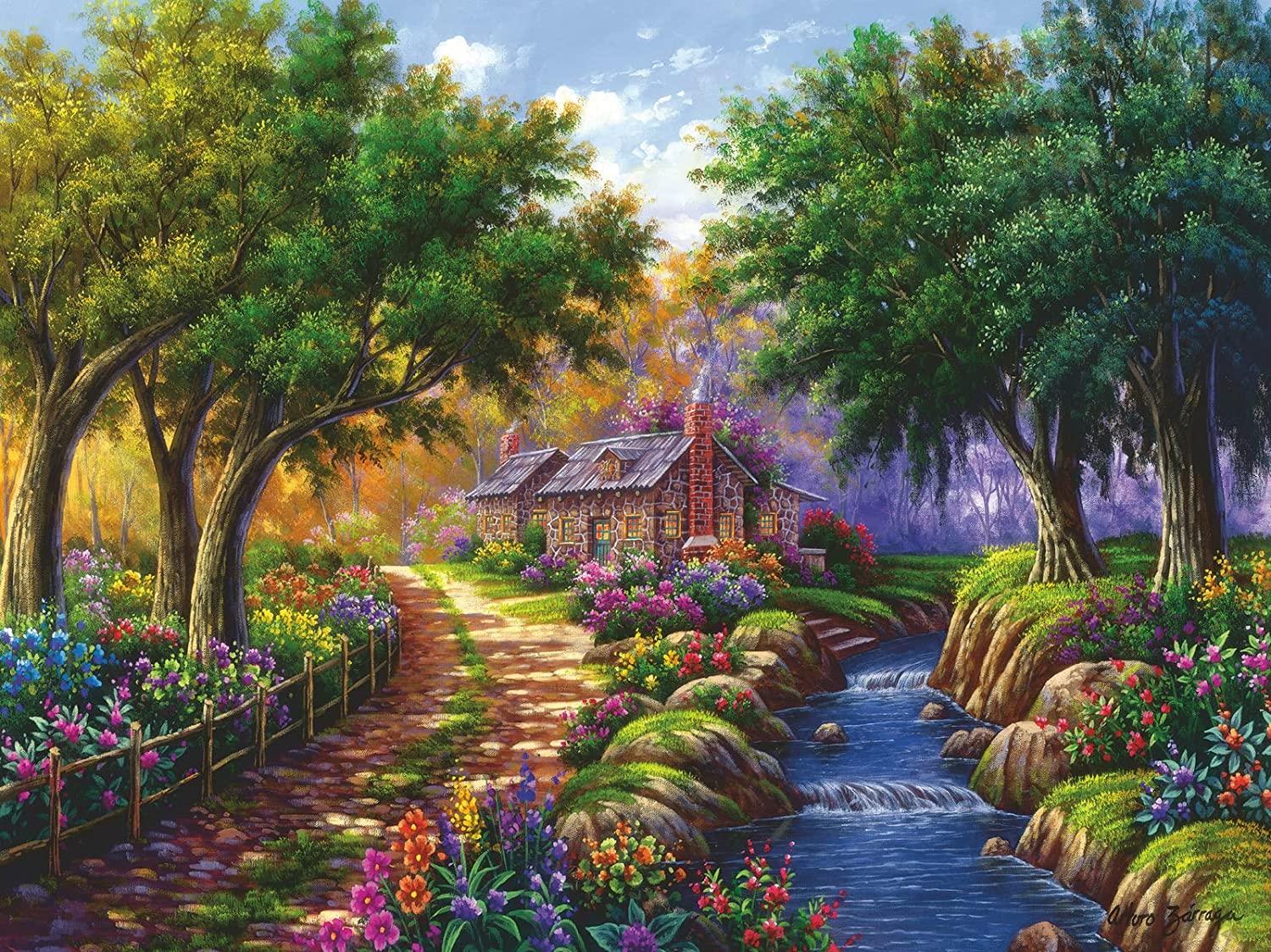 Ravensburger Cottage by the River Jigsaw Puzzle (1500 Pieces)