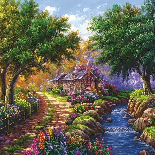 Ravensburger Cottage by the River Jigsaw Puzzle (1500 Pieces)