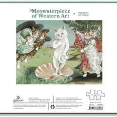 Galison Birth of Venus Meowsterpiece of Western Art Jigsaw Puzzle (1000 Pieces)