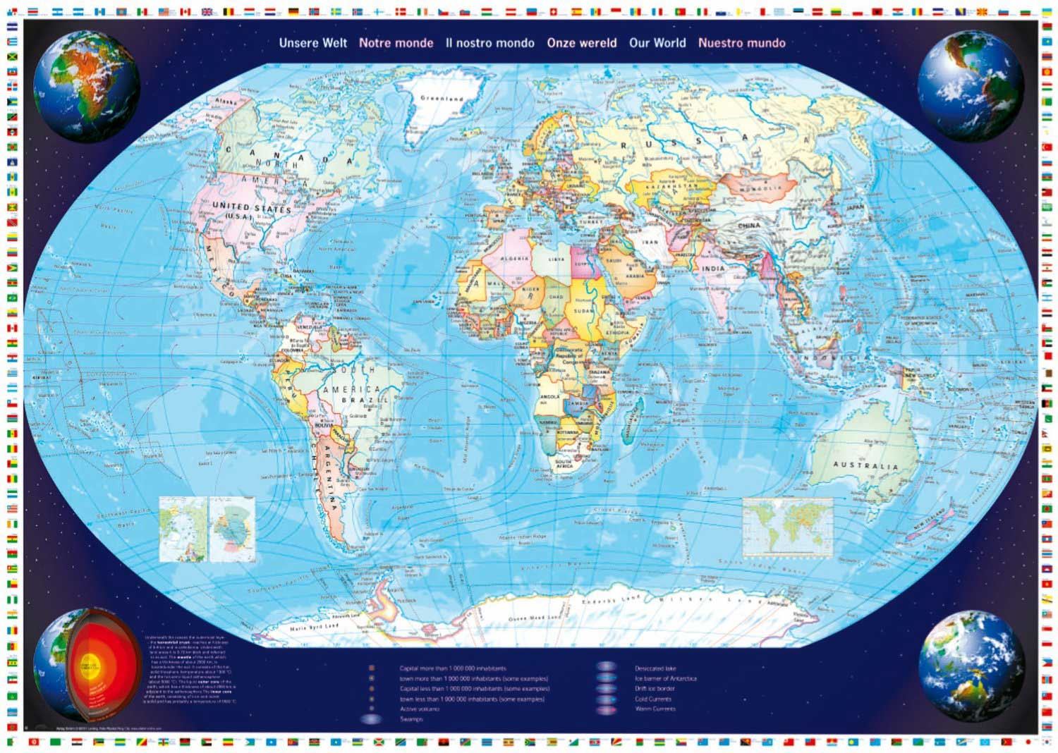 Schmidt Map Of Our World Jigsaw Puzzle (2000 Pieces)