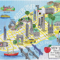 Galison New York City Map Jigsaw Puzzle (1000 Pieces)