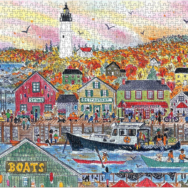 Galison Autumn By the Sea, Michael Storrings Jigsaw Puzzle (1000 Pieces)