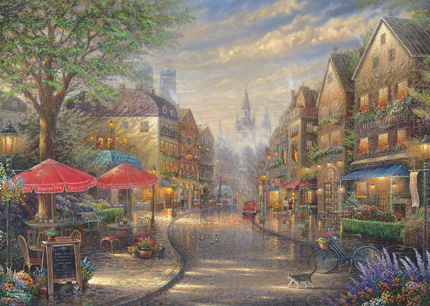 Schmidt Thomas Kinkade: Cafe in Munich Jigsaw Puzzle (1000 Pieces)
