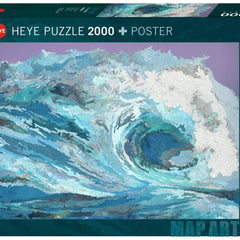Heye Standard Map Wave Map Art Jigsaw Puzzle (2000 Pieces)