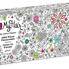 Galison Flowers In Your Hair, Andrea Pippins Panorama Colour-In Jigsaw Puzzle (1000 Pieces)