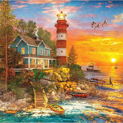 Gibsons Lighthouse Island Jigsaw Puzzle (500 Pieces)