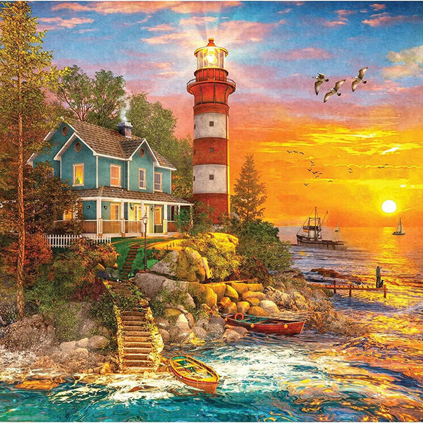 Gibsons Lighthouse Island Jigsaw Puzzle (500 Pieces)