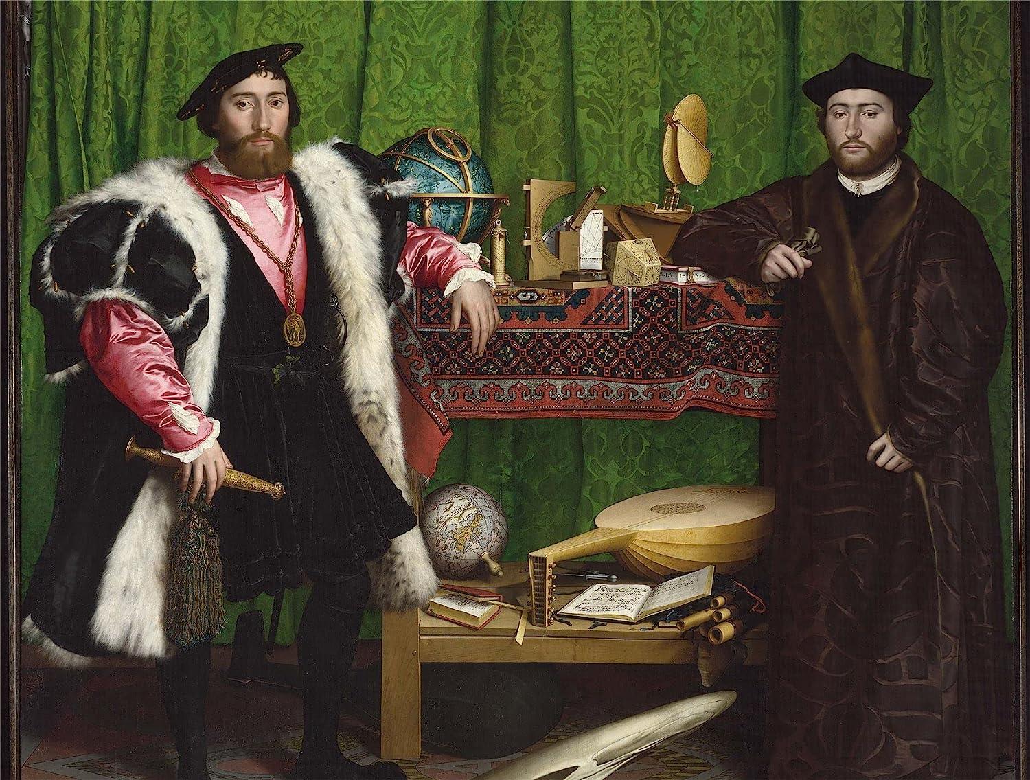 Jean de Dinteville and Georges de Selve ('The Ambassadors'), Holbein - National Gallery Jigsaw Puzzle (1000 Pieces)