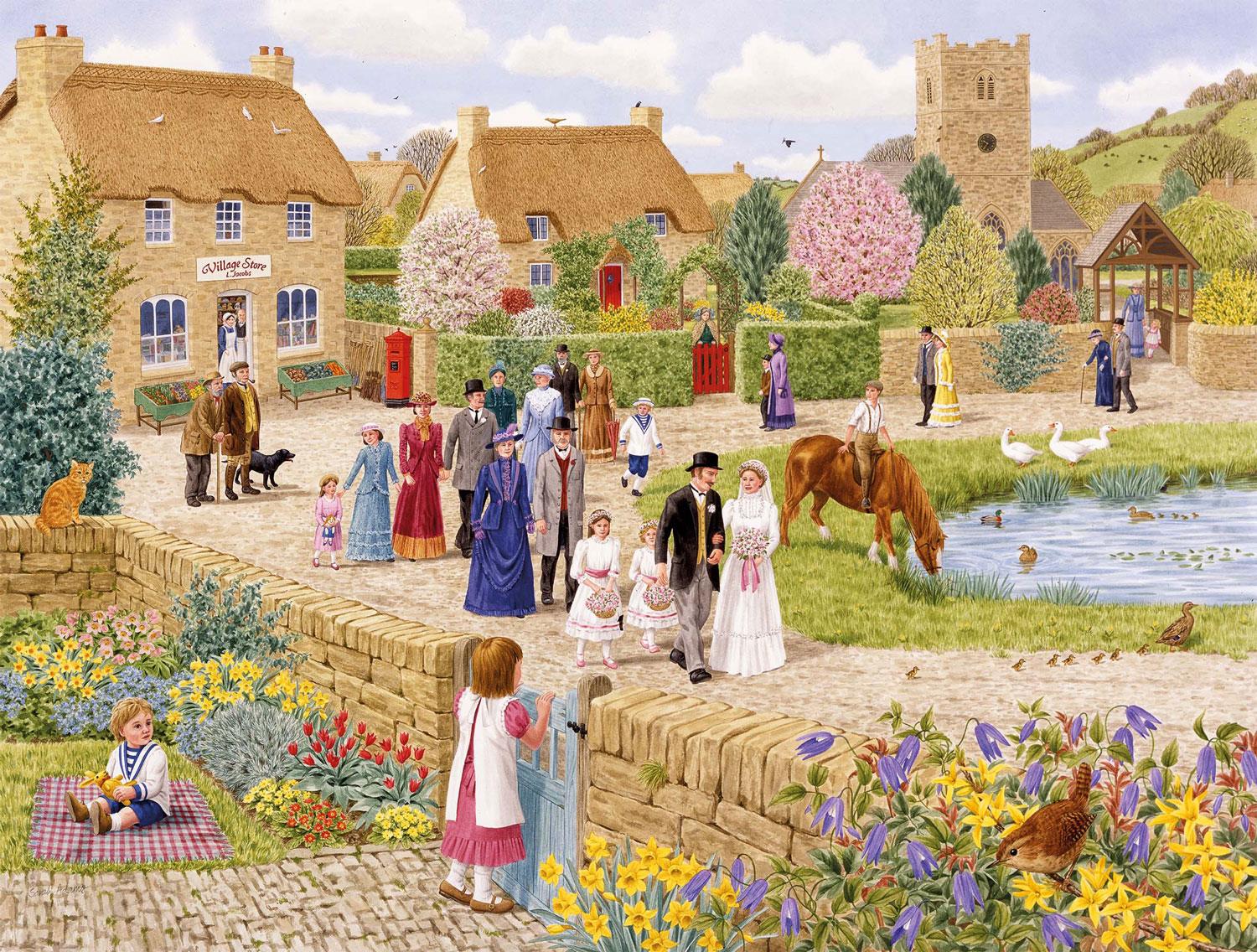 Village Wedding - Sarah Adams Jigsaw Puzzle (1000 Pieces)