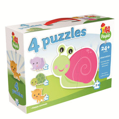 Playlab 4 Children's Jigsaw Puzzles (4 x 2 Pieces)