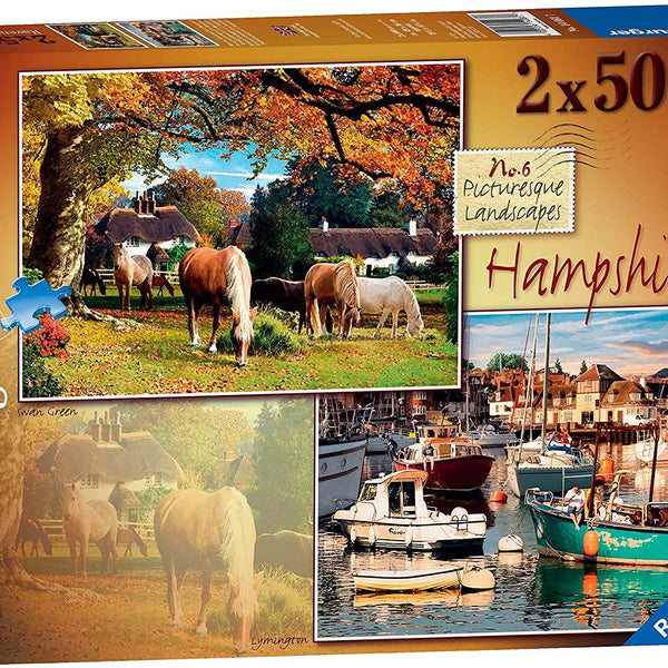 Ravensburger Picturesque Hampshire Jigsaw Puzzles (2 x 500 Pieces)