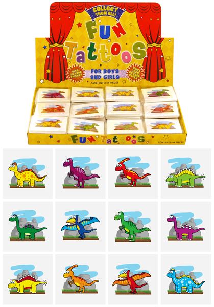 576 Mini Dinosaur Tattoos