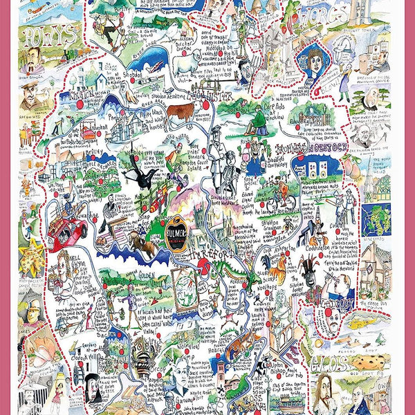 Map of Herefordshire, Tim Bulmer Jigsaw Puzzle (1000 Pieces)