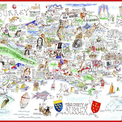 Map of Sussex, Tim Bulmer Jigsaw Puzzle (1000 Pieces)