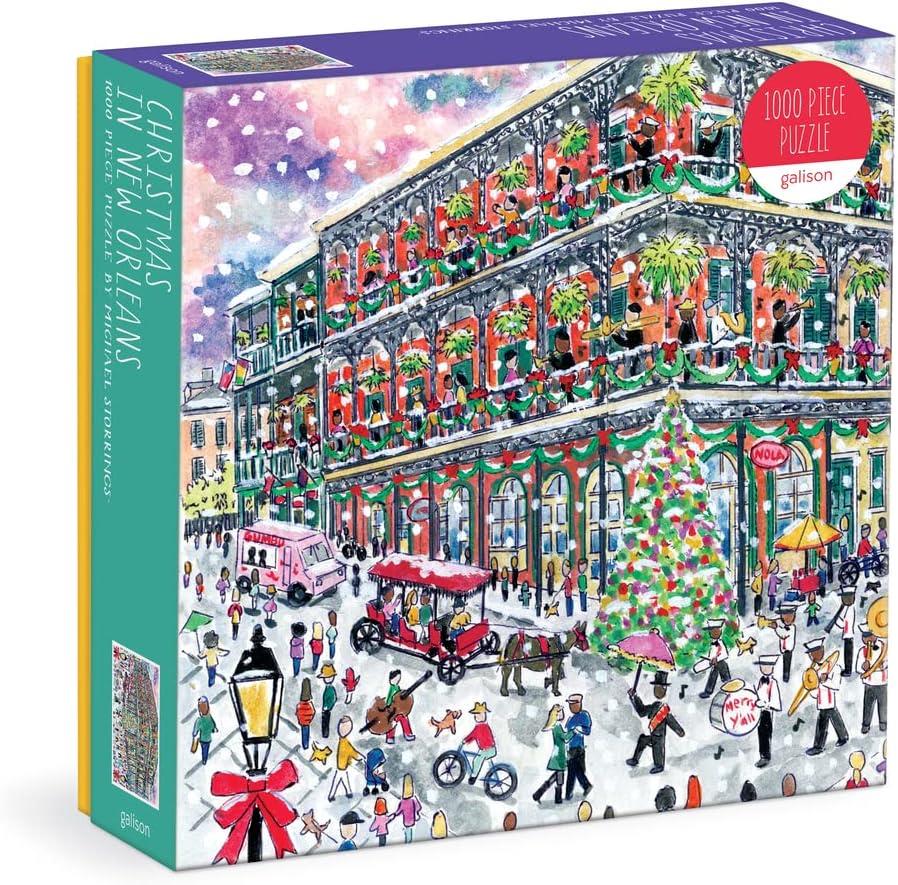 Galison Christmas in New Orleans, Michael Storrings Jigsaw Puzzle (100