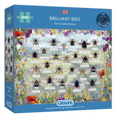 Gibsons Brilliant Bees Jigsaw Puzzle (1000 Pieces)