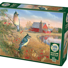 Cobble Hill Cedar Waxwings Jigsaw Puzzle (1000 Pieces)