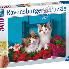 Ravensburger Kittens and Roses Jigsaw Puzzle (500 XL Extra Large Pieces)