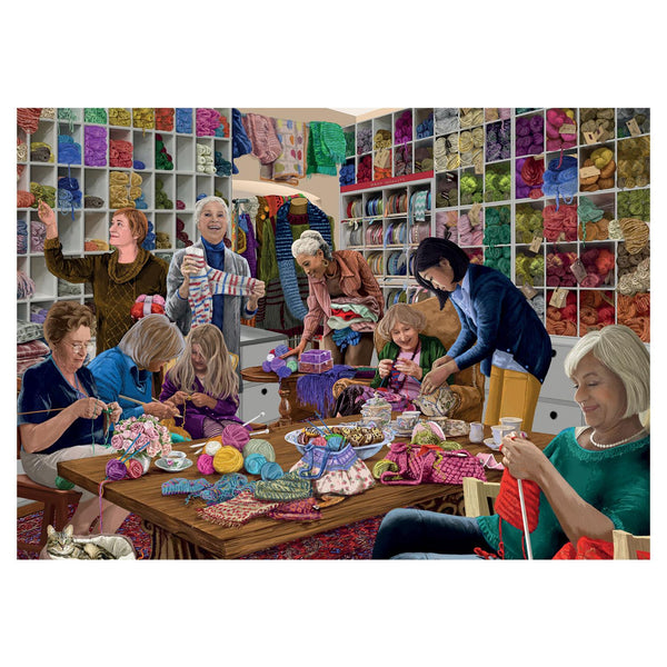 Falcon Deluxe Knitting Club Jigsaw Puzzle (1000 Pieces)