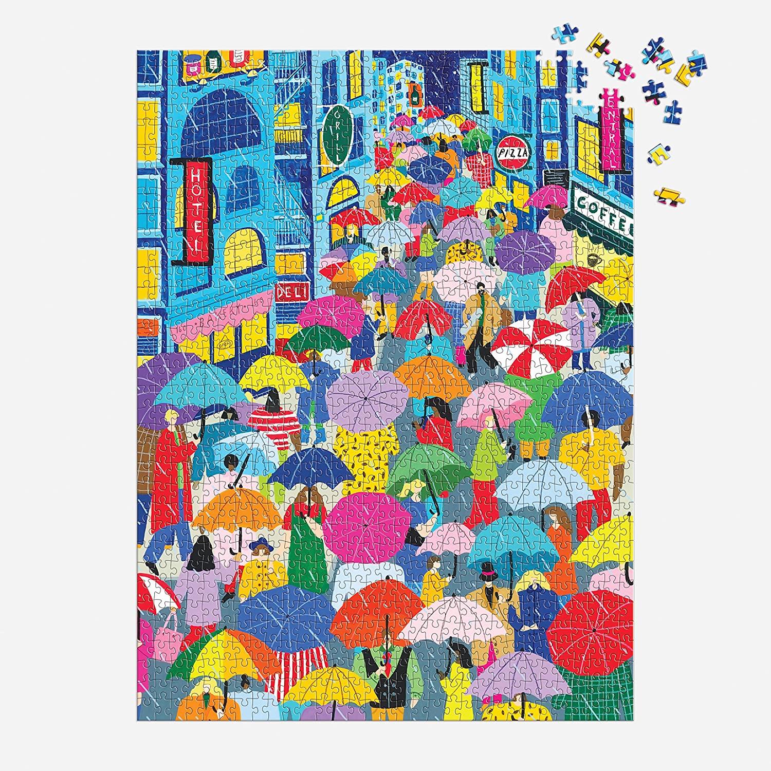 Galison Umbrella Lane Jigsaw Puzzle (1000 Pieces) PDK