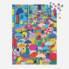 Galison Umbrella Lane Jigsaw Puzzle (1000 Pieces)