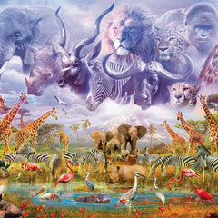 Schmidt Animals at the Watering Hole Jigsaw Puzzle (1000 Pieces)