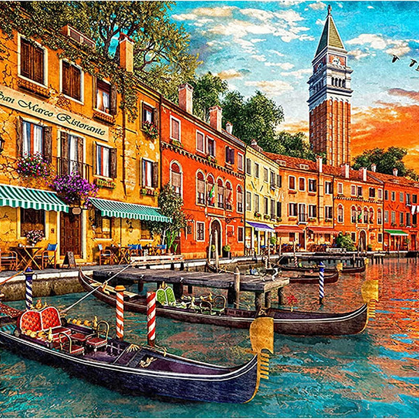 Gibsons San Marco Sunset Jigsaw Puzzle (1000 Pieces)