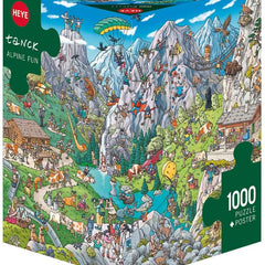 Heye Triangular Alpine Fun, Tanck Jigsaw Puzzle (1000 Pieces)