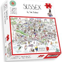 Map of Sussex, Tim Bulmer Jigsaw Puzzle (1000 Pieces)