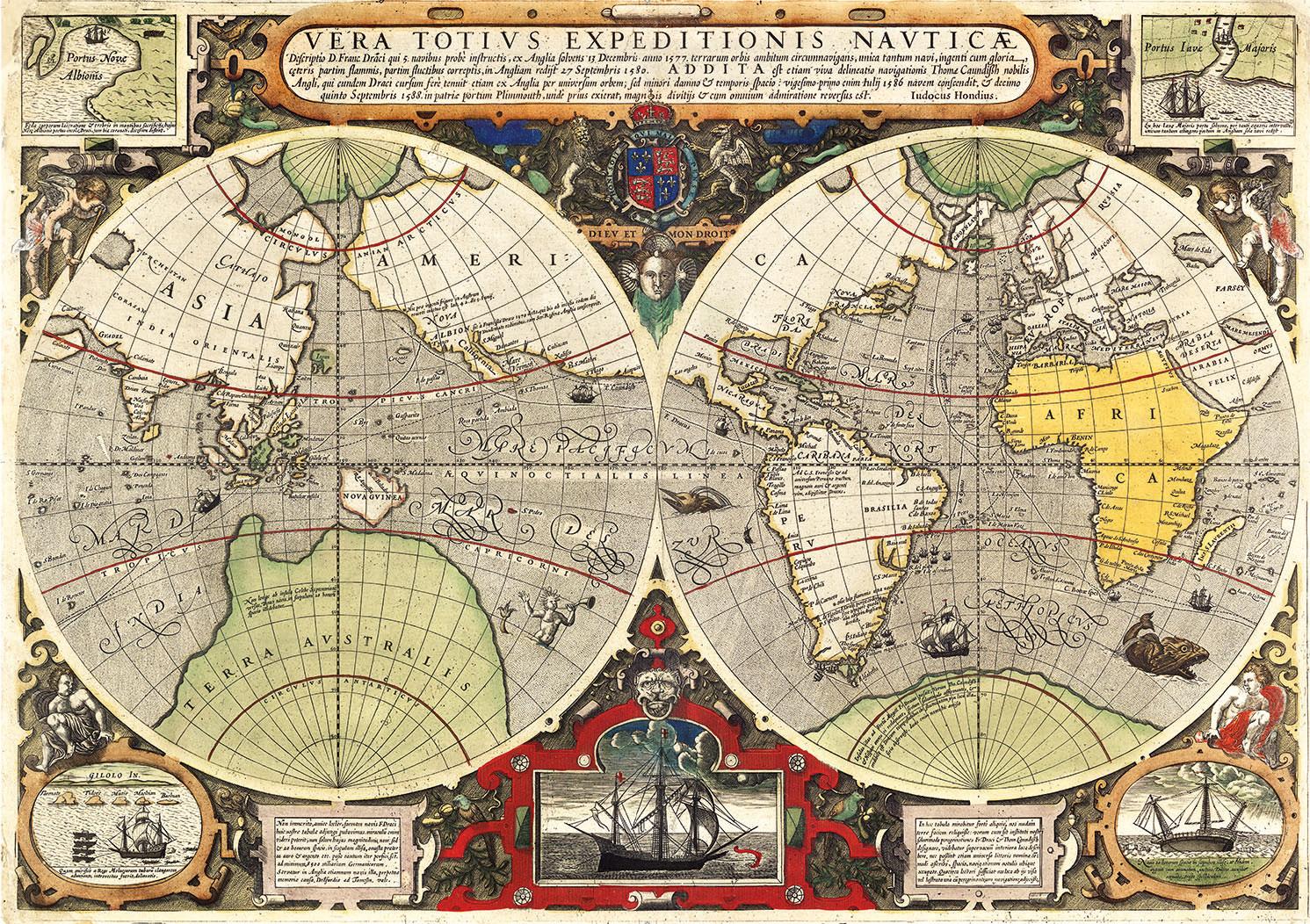 Clementoni Antique Nautical Map High Quality Jigsaw Puzzle (6000 Pieces)