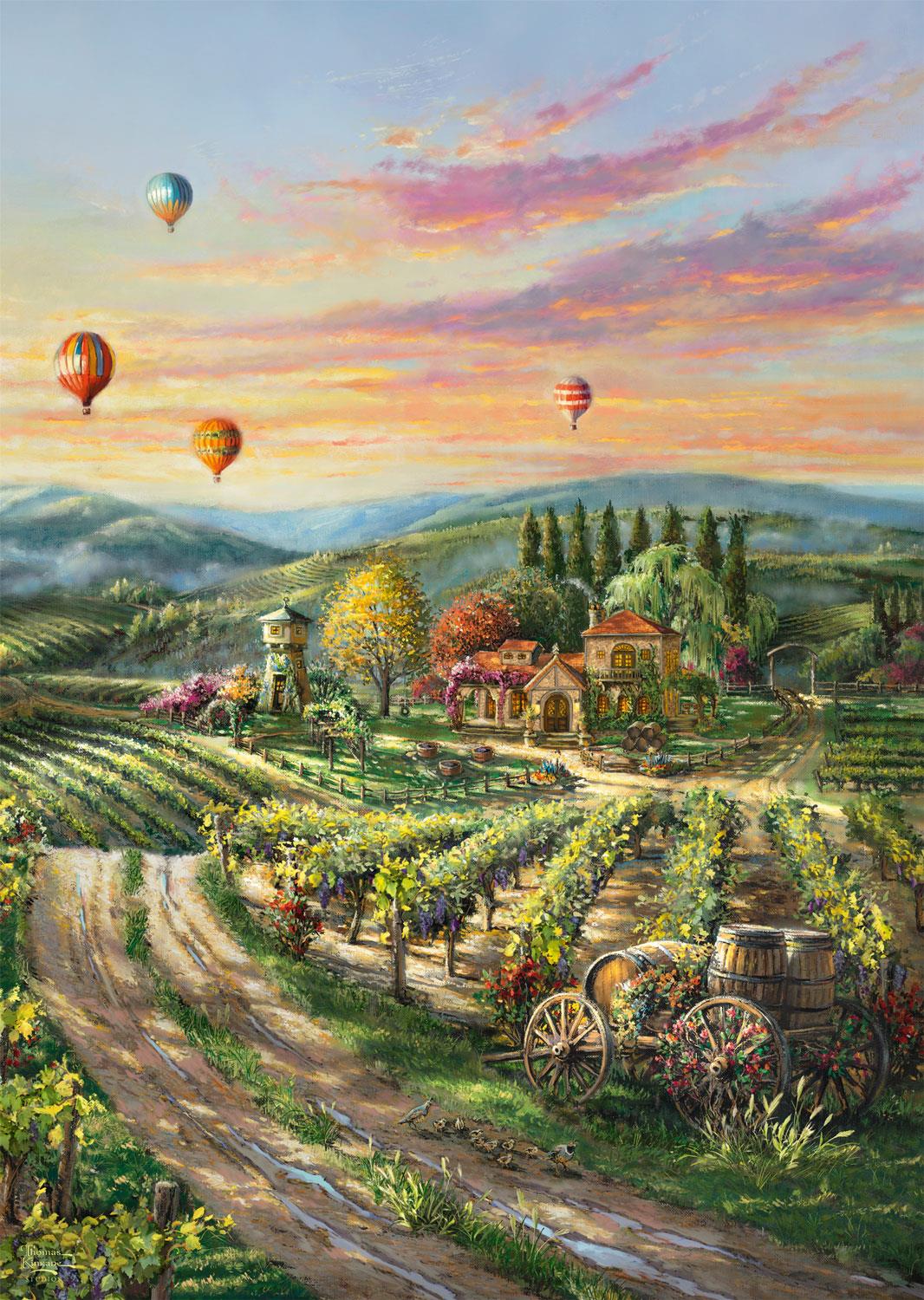Schmidt  Kinkade Peaceful Valley Vineyard Jigsaw Puzzle (1000 Pieces)