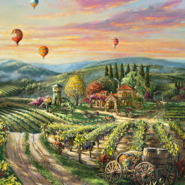 Schmidt  Kinkade Peaceful Valley Vineyard Jigsaw Puzzle (1000 Pieces)