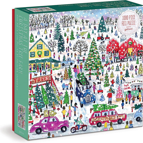 Galison Christmas Tree Farm, Michael Storrings Foil Jigsaw Puzzle (1000 Pieces)