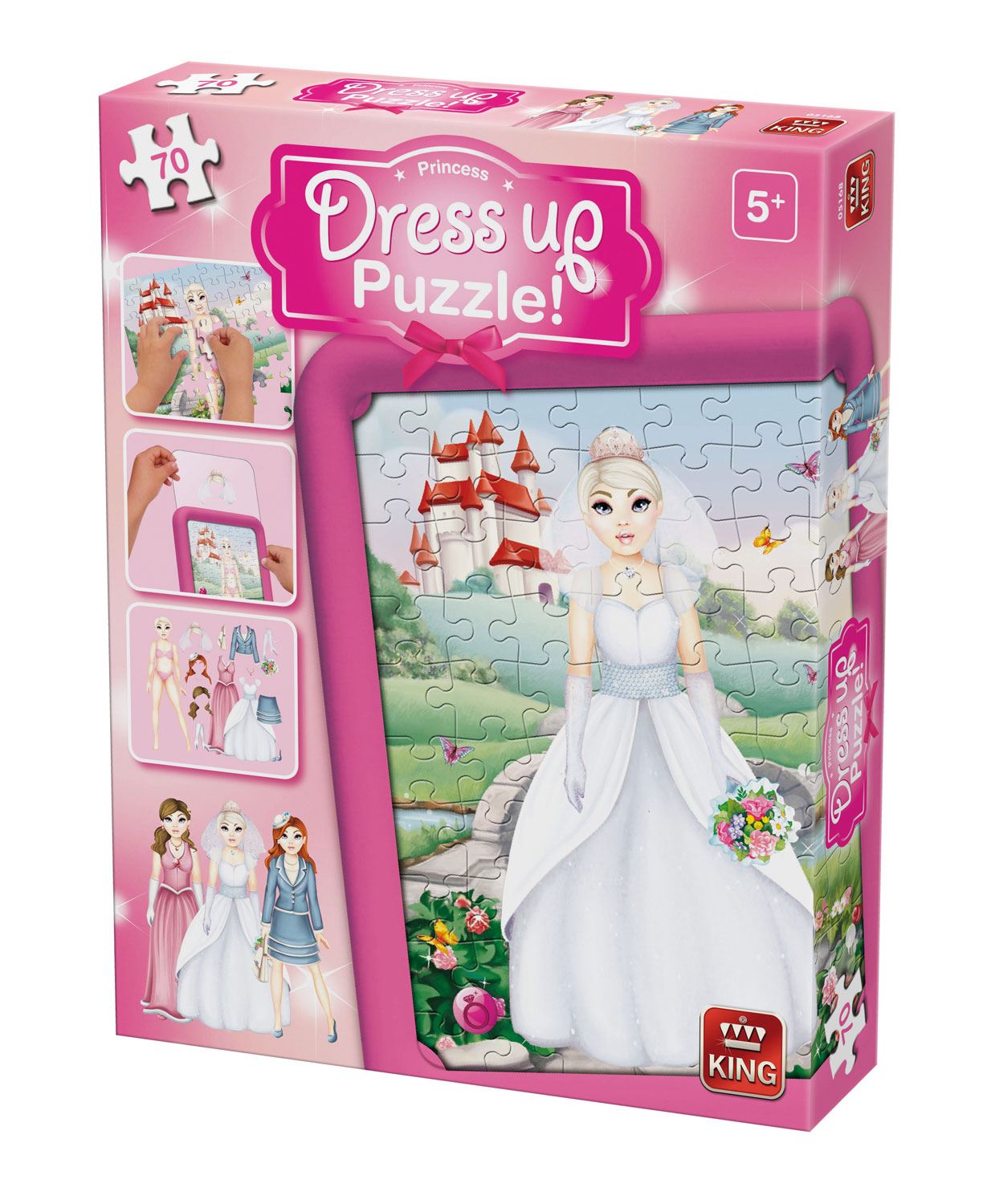 King Dress Up Princess Jigsaw Puzzle (70 Pieces)